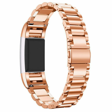 Strap-it Strap-it Bracelet acier Fitbit Charge 2 (or rose)