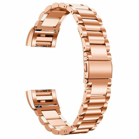 Strap-it Strap-it Bracelet acier Fitbit Charge 2 (or rose)