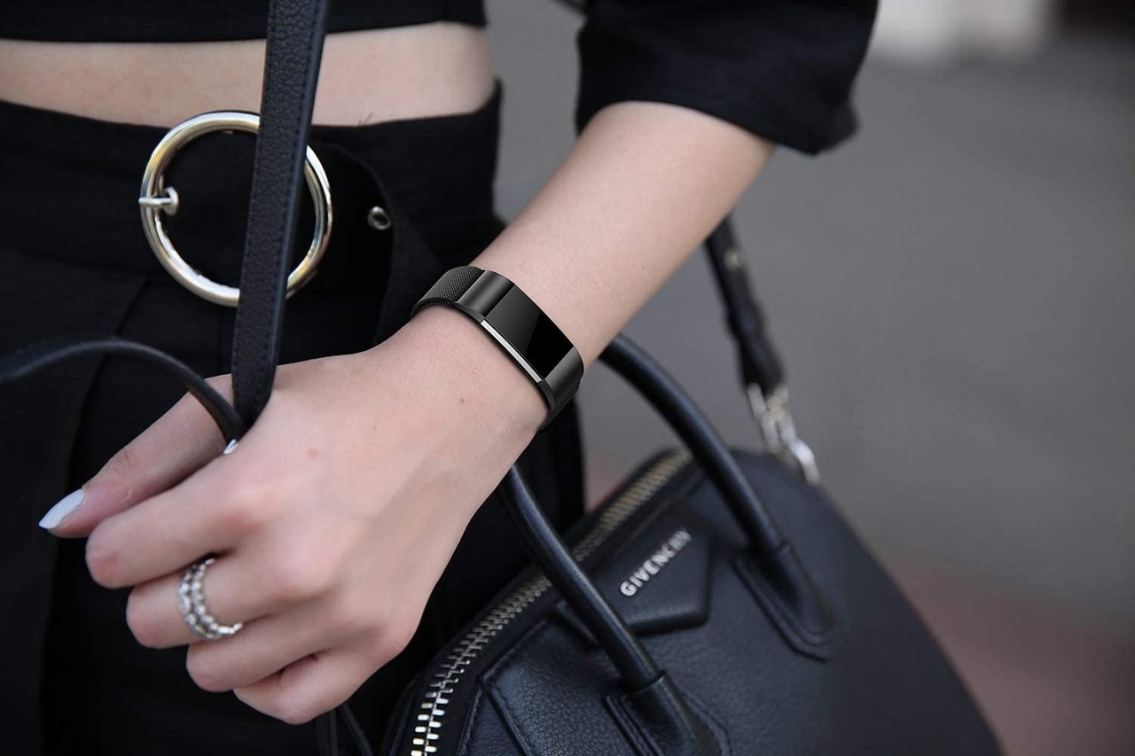 Strap-it Strap-it Bracelet Milanais Fitbit Charge 2 (noir)