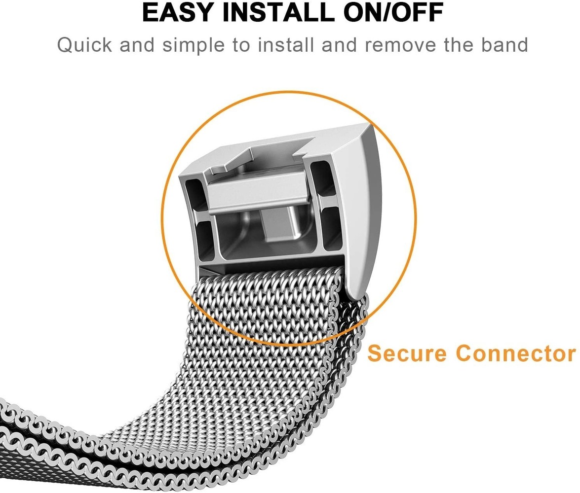 Strap-it Strap-it Bracelet Milanais Fitbit Charge 2 (argent)