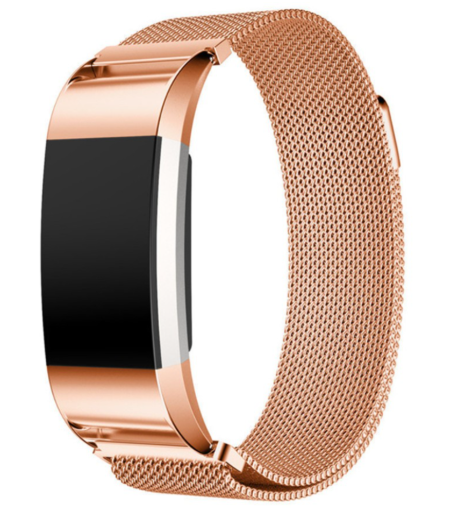 Strap-it Strap-it Bracelet Milanais Fitbit Charge 2 (or rose) Strap-it Strap-it Bracelet Milanais Fitbit Charge 2 (or rose)