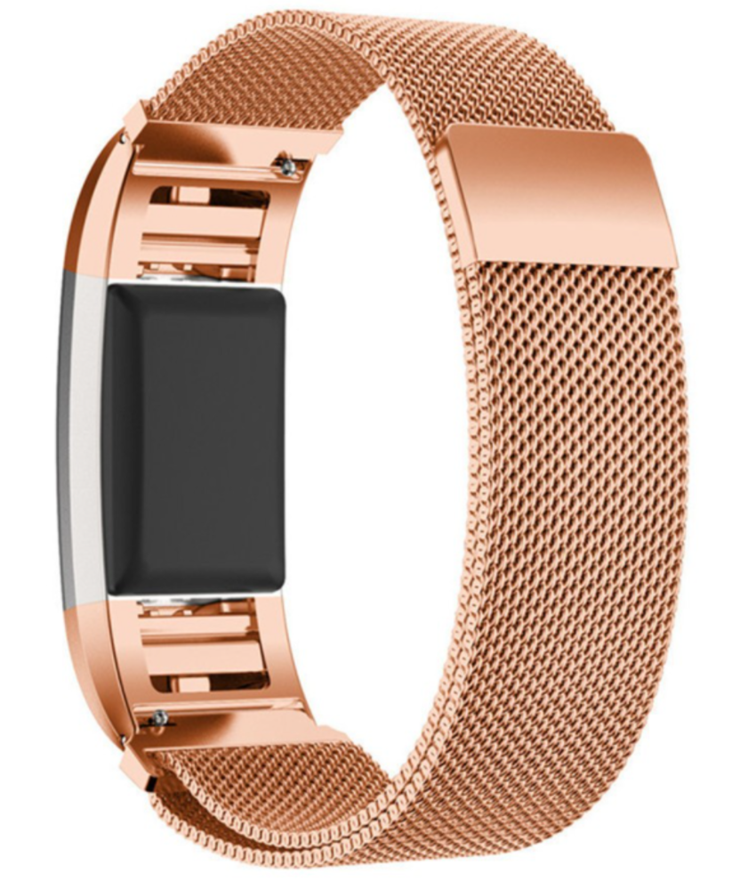 Strap-it Strap-it Bracelet Milanais Fitbit Charge 2 (or rose) Strap-it Strap-it Bracelet Milanais Fitbit Charge 2 (or rose)