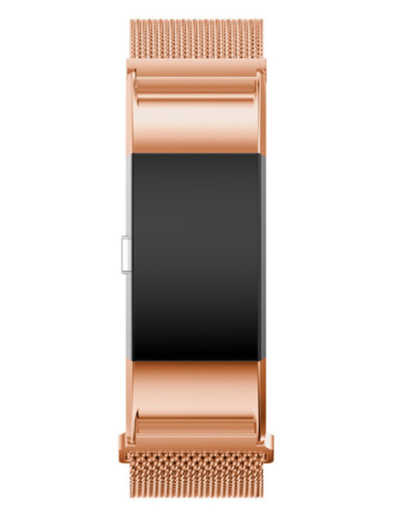 Strap-it Strap-it Bracelet Milanais Fitbit Charge 2 (or rose) Strap-it Strap-it Bracelet Milanais Fitbit Charge 2 (or rose)