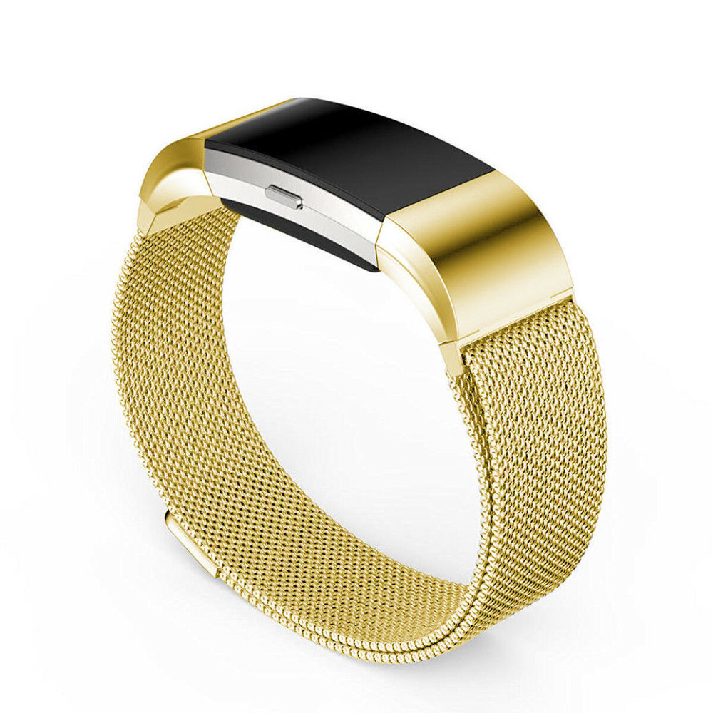 Strap-it Strap-it Bracelet Milanais Fitbit Charge 2 (or)