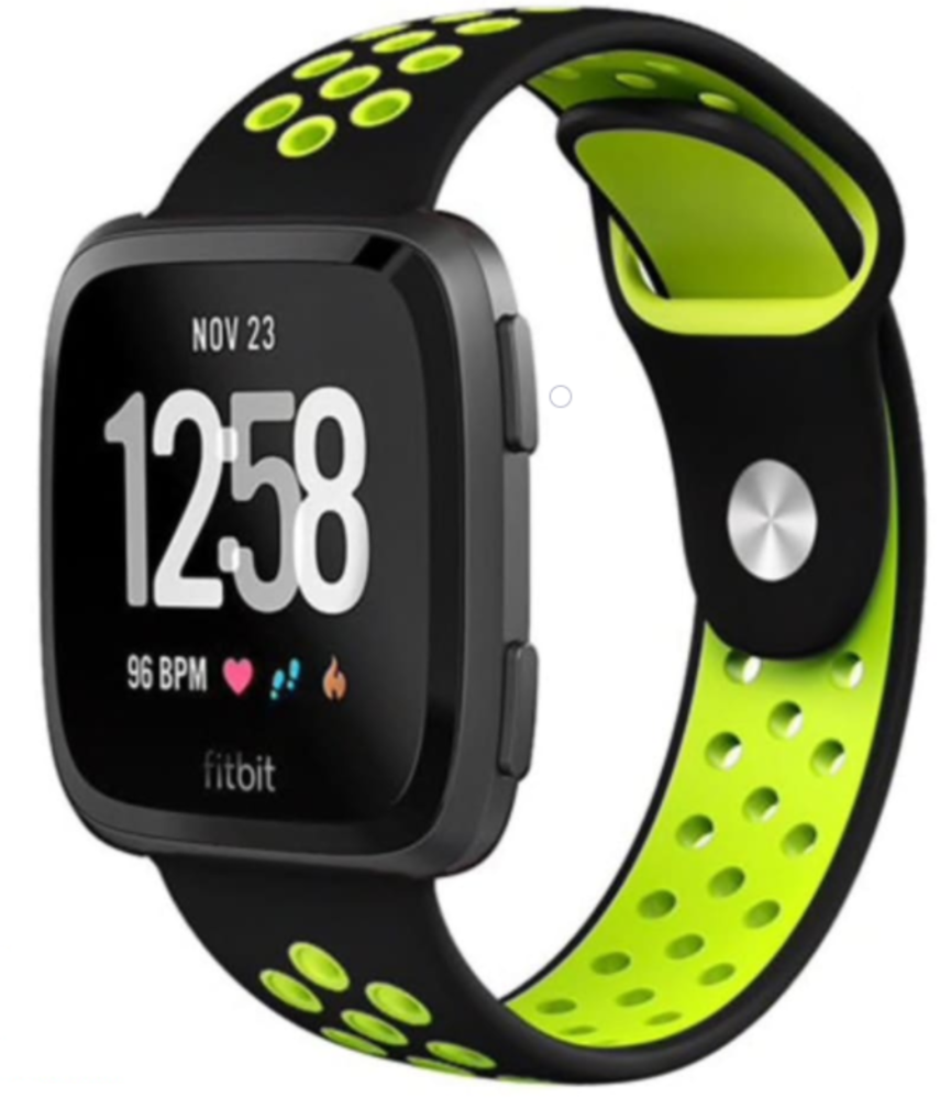Strap-it Strap-it Bracelet sport Fitbit Versa  (noir/fluorescent)