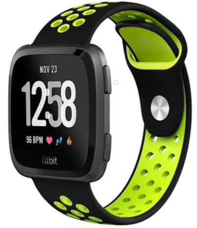 Strap-it Strap-it Bracelet sport Fitbit Versa  (noir/fluorescent)