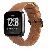 Strap-it Bracelet cuir Fitbit Versa (marron)