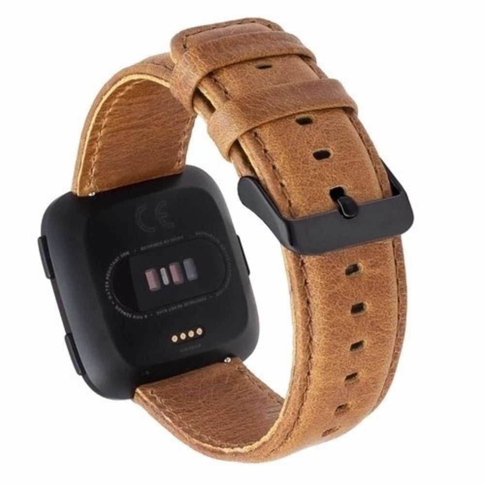 Strap-it Strap-it Bracelet cuir Fitbit Versa (marron)