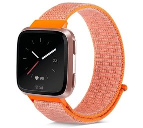 Strap-it Bracelet nylon Fitbit Versa (orange)