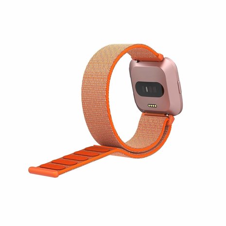 Strap-it Strap-it Bracelet nylon Fitbit Versa (orange)