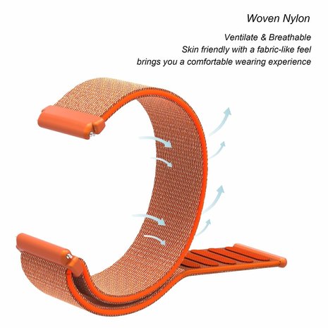 Strap-it Strap-it Bracelet nylon Fitbit Versa (orange)