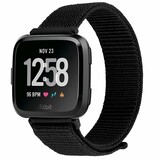 Strap-it Bracelet nylon Fitbit Versa (noir)