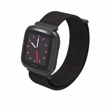 Strap-it Strap-it Bracelet nylon Fitbit Versa (noir)