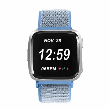 Strap-it Strap-it Bracelet nylon Fitbit Versa (bleu)