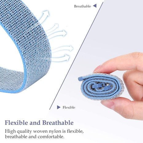 Strap-it Strap-it Bracelet nylon Fitbit Versa (bleu)