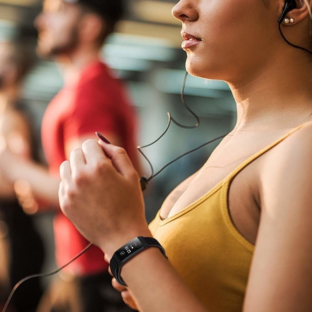 Strap-it Strap-it Bracelet nylon Fitbit Charge 3 (noir)