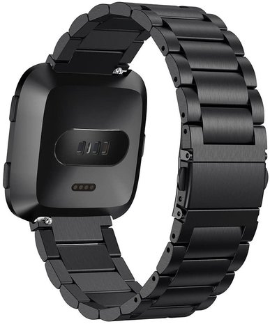 Strap-it Strap-it Bracelet acier Fitbit Versa (noir)