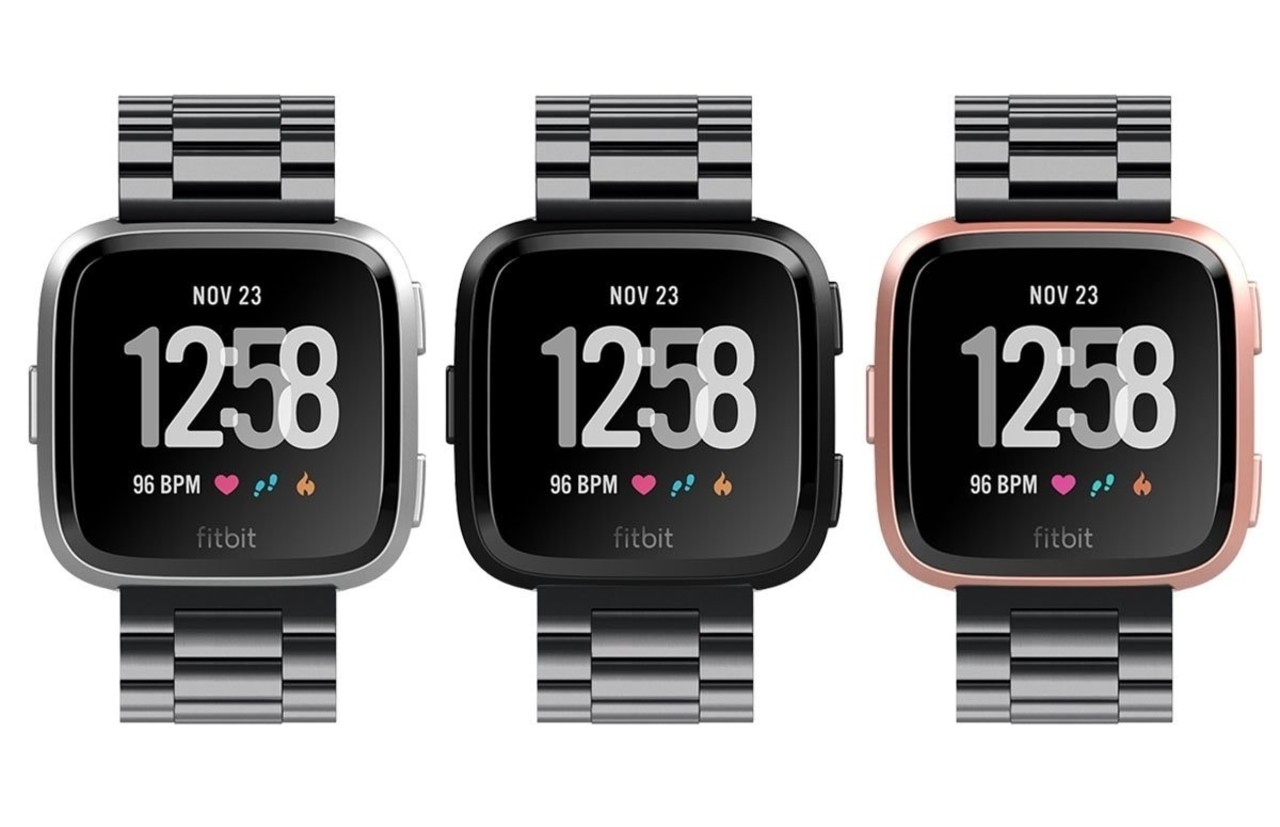 Strap-it Strap-it Bracelet acier Fitbit Versa (noir)