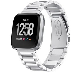 Strap-it Bracelet acier Fitbit Versa (argent)
