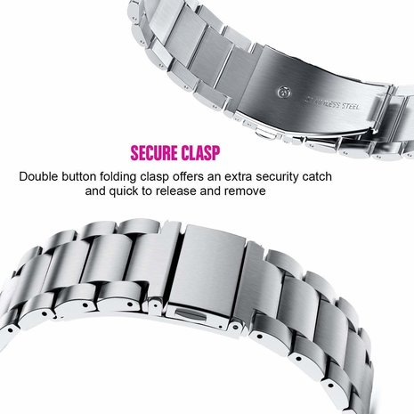Strap-it Strap-it Bracelet acier Fitbit Inspire (argent)