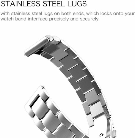 Strap-it Strap-it Bracelet acier Fitbit Inspire (argent)