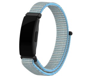Strap-it Bracelet nylon Fitbit Inspire (mélange bleu clair)
