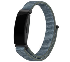 Strap-it Bracelet nylon Fitbit Inspire (vert-gris)
