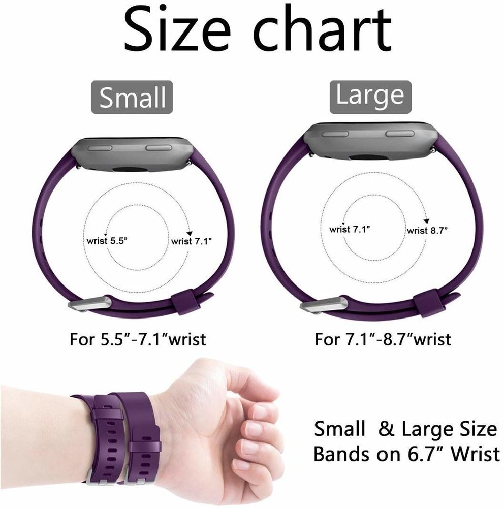 Strap-it Strap-it Bracelet silicone Fitbit Versa (violet foncé)