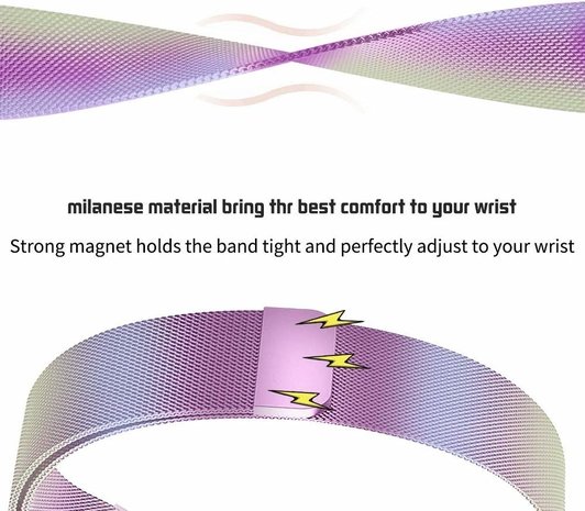 Strap-it Strap-it Bracelet Milanais Fitbit Inspire (arc-en-ciel) Strap-it Strap-it Bracelet Milanais Fitbit Inspire (arc-en-ciel)