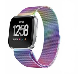 Strap-it Bracelet Milanais Fitbit Versa (arc-en-ciel)