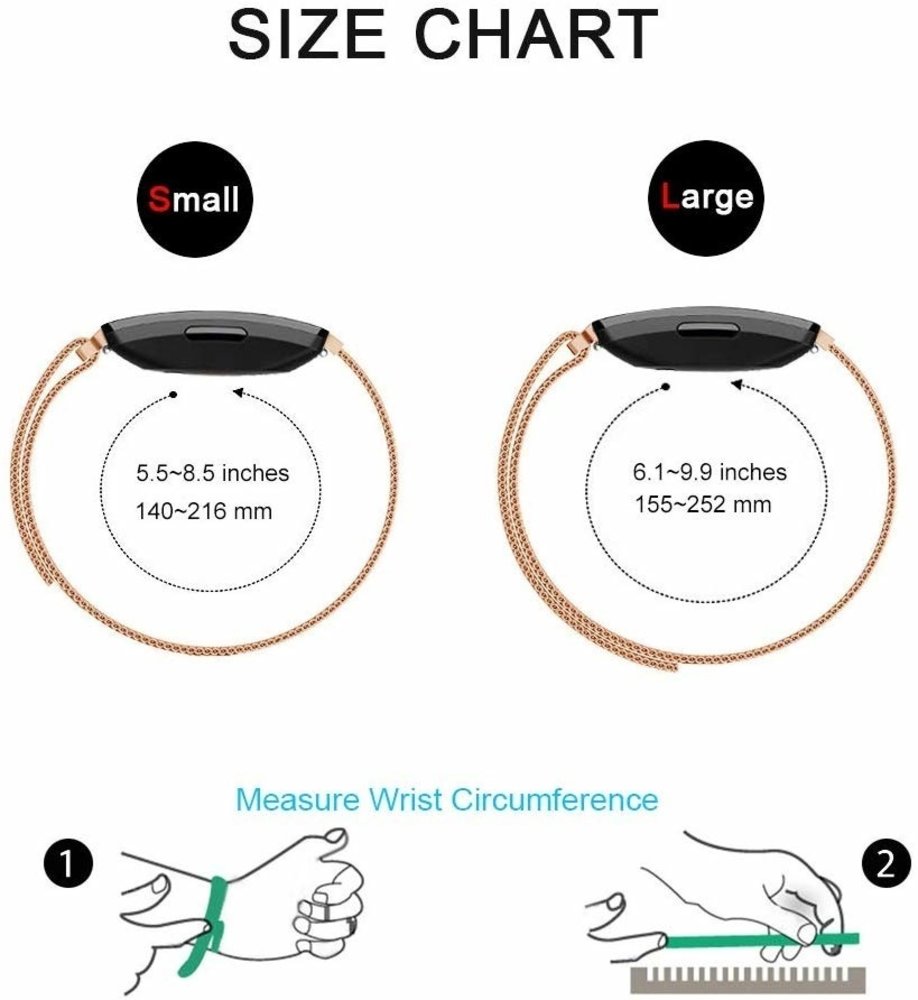 Strap-it Strap-it Bracelet Milanais Fitbit Inspire (or rose) Strap-it Strap-it Bracelet Milanais Fitbit Inspire (or rose)
