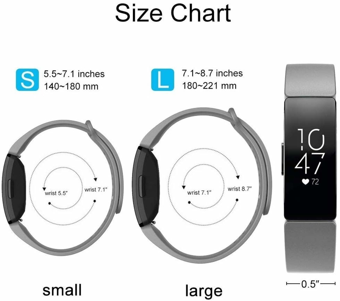 Strap-it Strap-it Bracelet silicone Fitbit Inspire (gris)