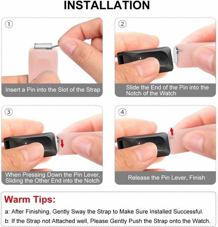 Strap-it Strap-it Bracelet silicone Fitbit Inspire (rose)