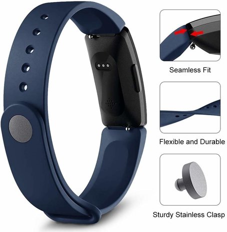 Strap-it Strap-it Bracelet silicone Fitbit Inspire (bleu)