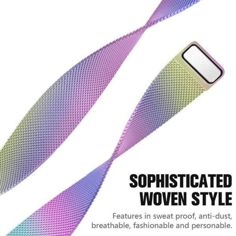 Strap-it Strap-it Bracelet Milanais Fitbit Charge 3 (arc-en-ciel)