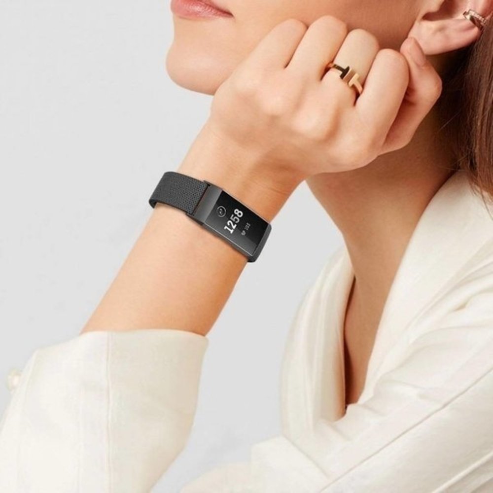 Strap-it Strap-it Bracelet Milanais Fitbit Charge 3 (noir)