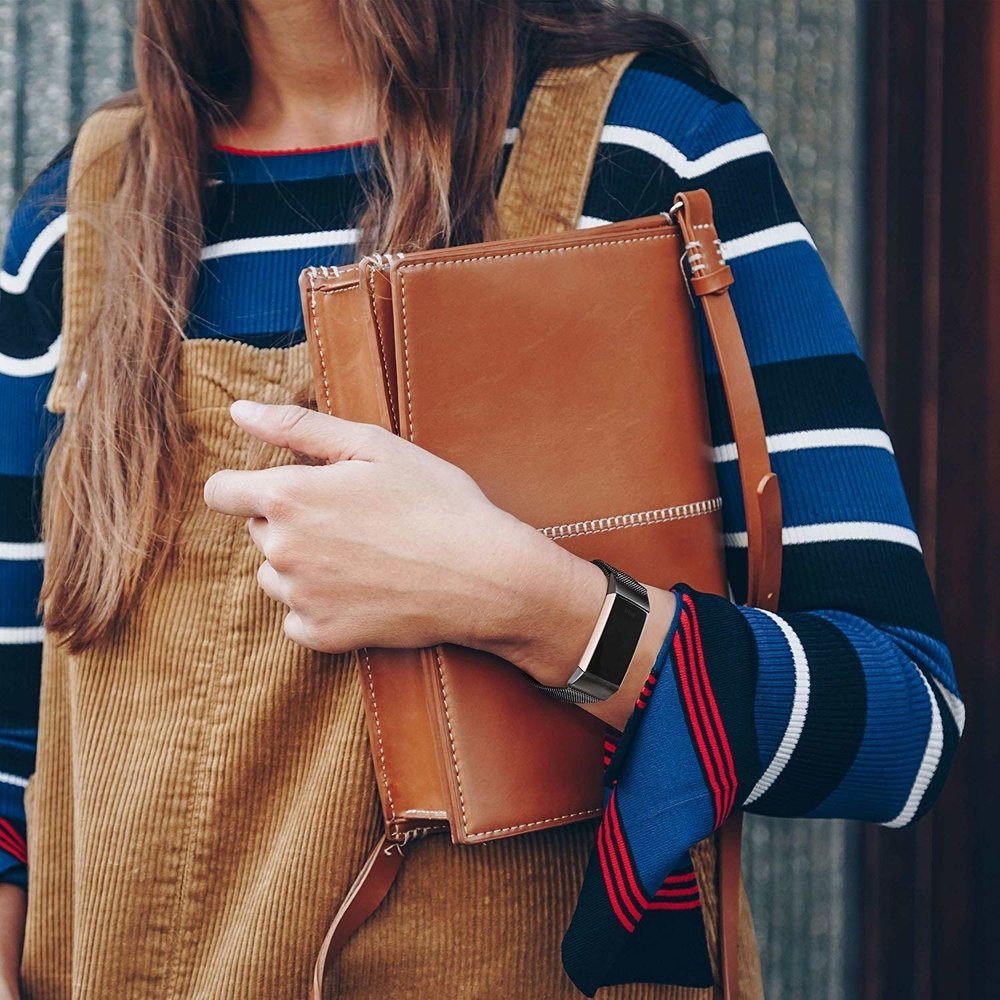 Strap-it Strap-it Bracelet Milanais Fitbit Charge 3 (noir)