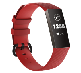 Strap-it Bracelet Silicone Fitbit Charge 3 (rouge)
