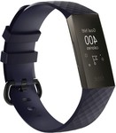 Strap-it Strap-it Bracelet silicone Fitbit Charge 3 (bleu foncé)