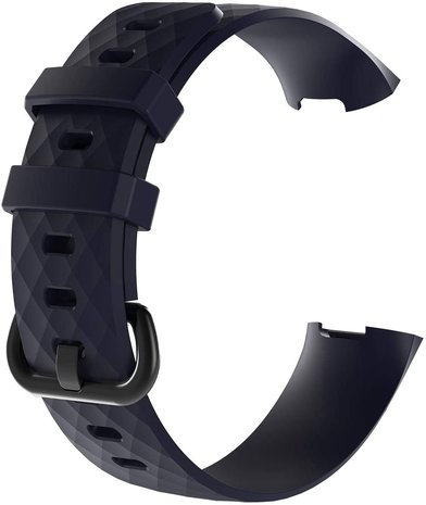 Strap-it Strap-it Bracelet silicone Fitbit Charge 3 (bleu foncé)