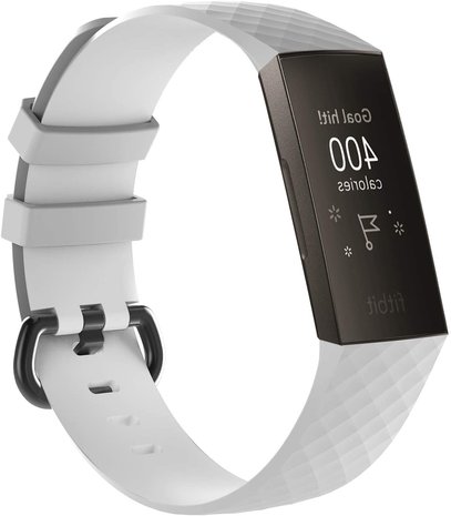Strap-it Strap-it Bracelet silicone Fitbit Charge 3 (blanc)