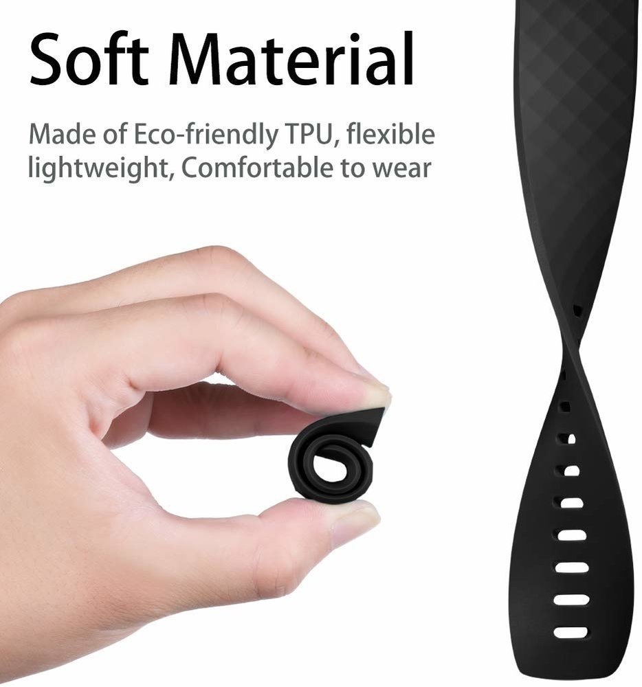 Strap-it Strap-it Bracelet silicone Fitbit Charge 3 (noir)