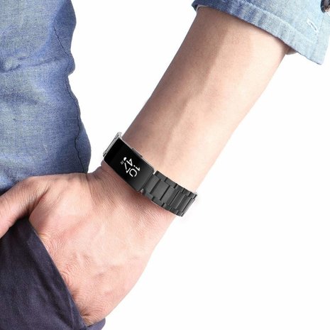 Strap-it Strap-it Bracelet acier Fitbit Inspire (noir)