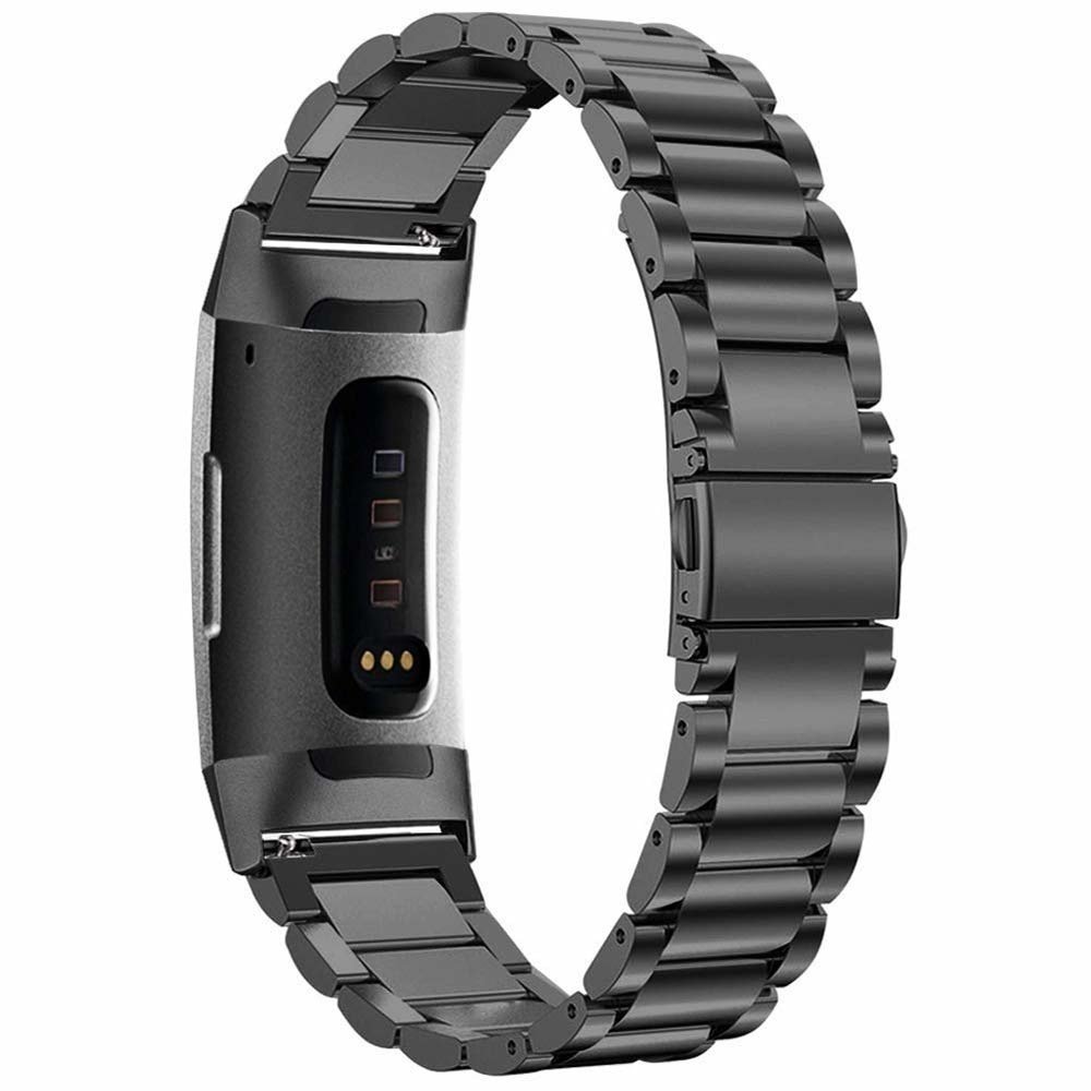 Strap-it Strap-it Bracelet acier Fitbit Charge 4 (noir)
