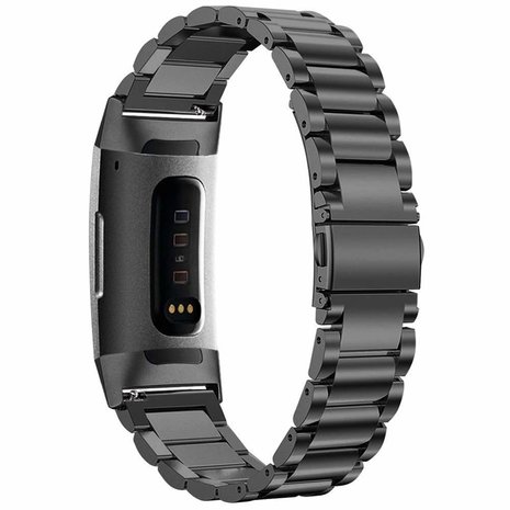 Strap-it Strap-it Bracelet acier Fitbit Charge 4 (noir)
