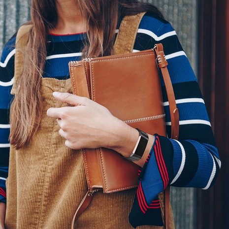 Strap-it Strap-it Bracelet Milanais Fitbit Charge 4 (noir)