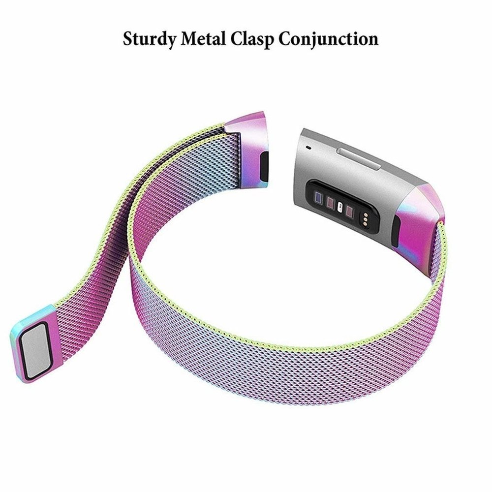 Strap-it Strap-it Bracelet Milanais Fitbit Charge 4 (arc-en-ciel) Strap-it Strap-it Bracelet Milanais Fitbit Charge 4 (arc-en-ciel)