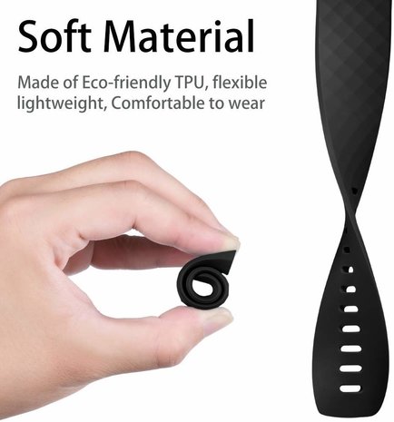 Strap-it Strap-it Bracelet silicone Fitbit Charge 4 (noir)