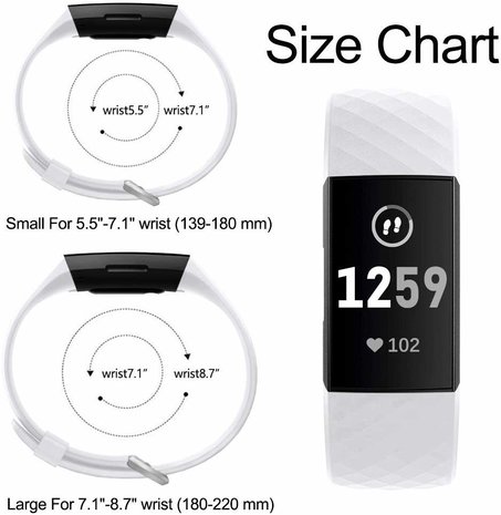 Strap-it Strap-it Bracelet silicone Fitbit Charge 4 (blanc)