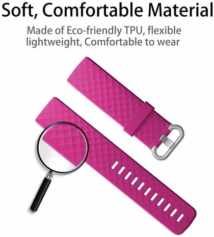 Strap-it Strap-it Bracelet silicone Fitbit Charge 4 (rose vif)